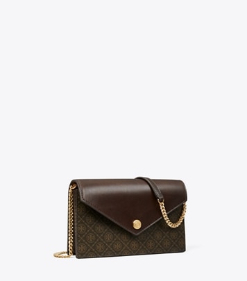 T Monogram Contrast Embossed Envelope Crossbody