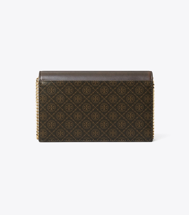 Tory Burch designer mini bags T Monogram Coated Canvas Envelope Crossbody in French Press back
