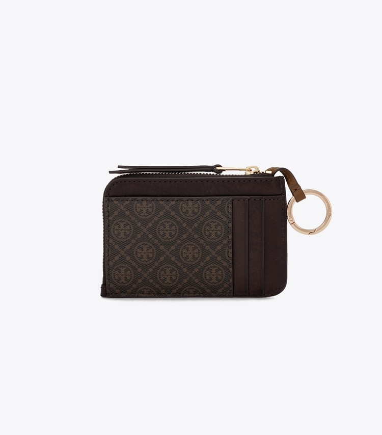 Tory Burch designer カードケース Tモノグラム コーテッドキャンバス エンベロープ ジップカードケース in French Press 戻る