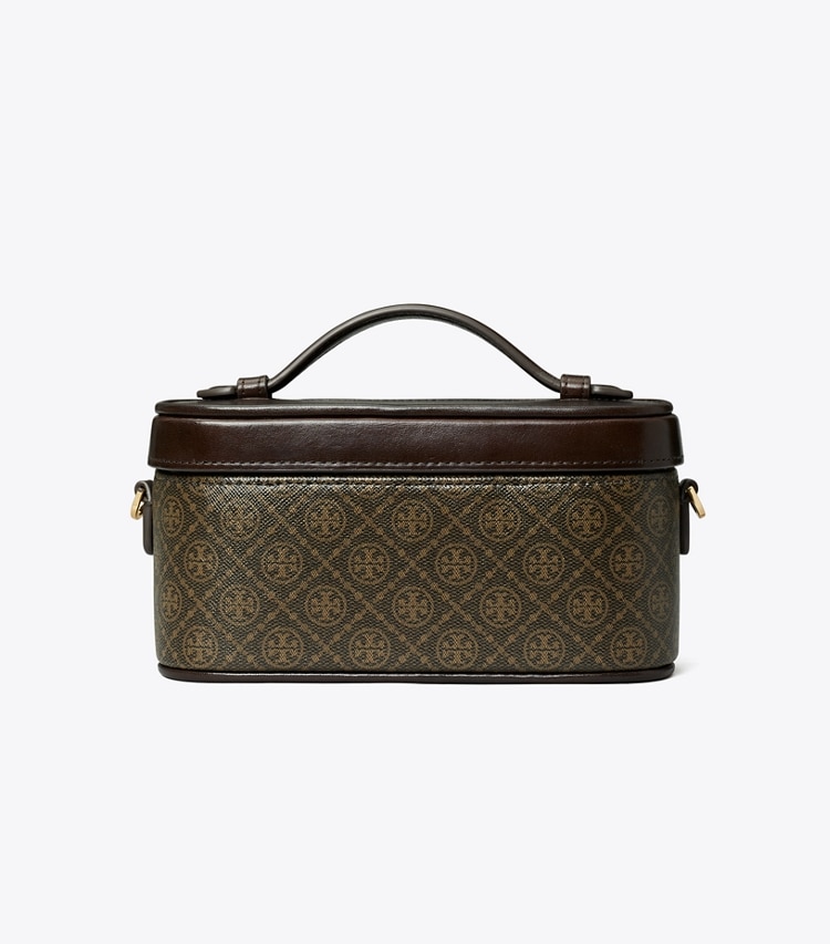 Tory Burch designer mini bags T Monogram Coated Canvas Vanity Case in French Press back