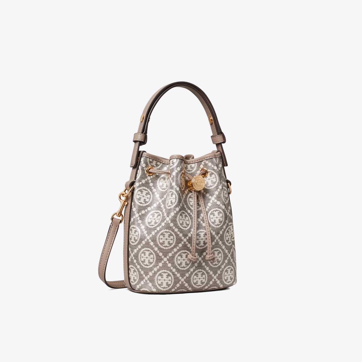 T Monogram Coated Jacquard Mini Bucket Bag: Women's Designer