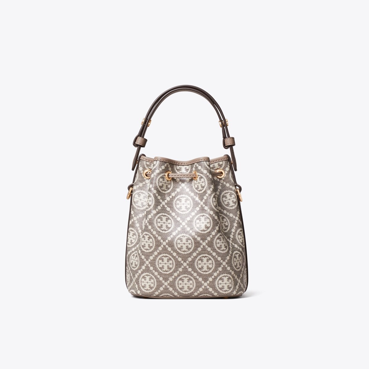 T Monogram Coated Jacquard Mini Bucket Bag: Women's Designer