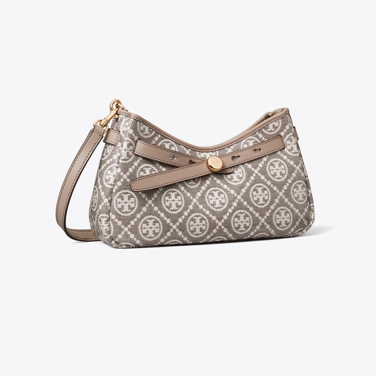 T Monogram Coated Jacquard Romy Zip-Top Crossbody Bag: Women's