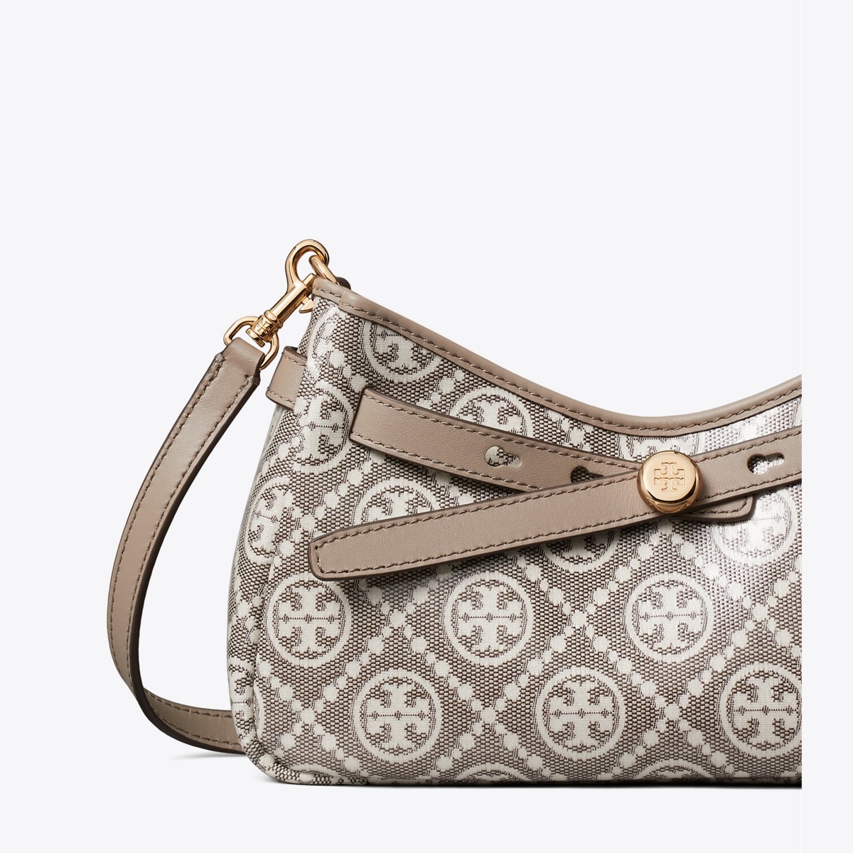 T Monogram Coated Jacquard Romy Zip-Top Crossbody Bag: Women's