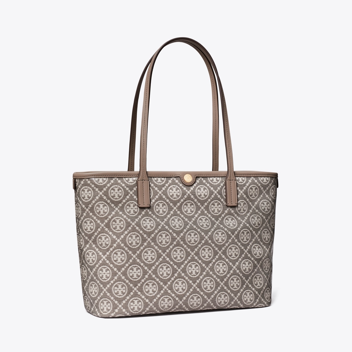 T Monogram Coated Jacquard Small Zip Tote: Women's Designer Tote