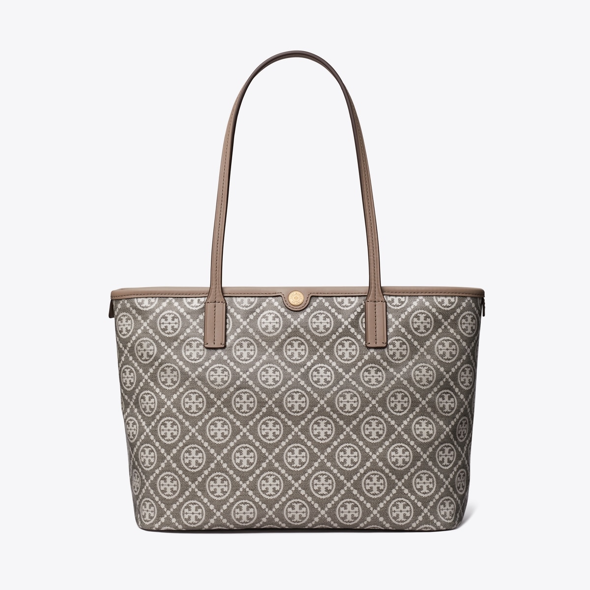 T Monogram Coated Jacquard Small Zip Tote: Women's Designer Tote