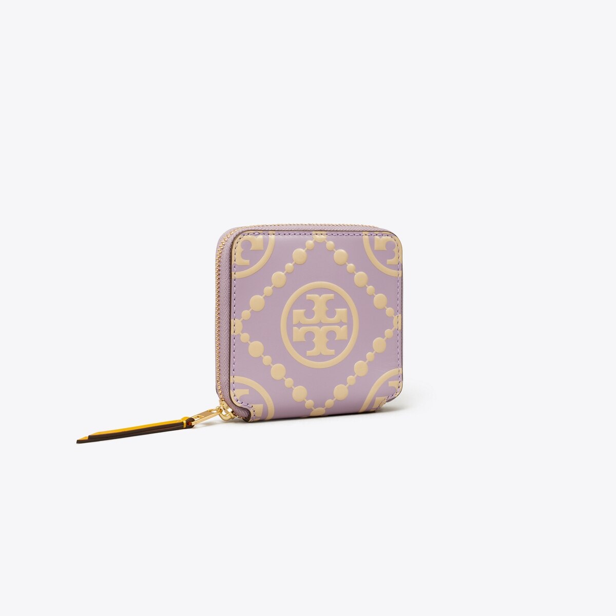 Tory Burch Leather T Monogram Contrast Embossed Card Case in White Womens Accessories Wallets and cardholders 