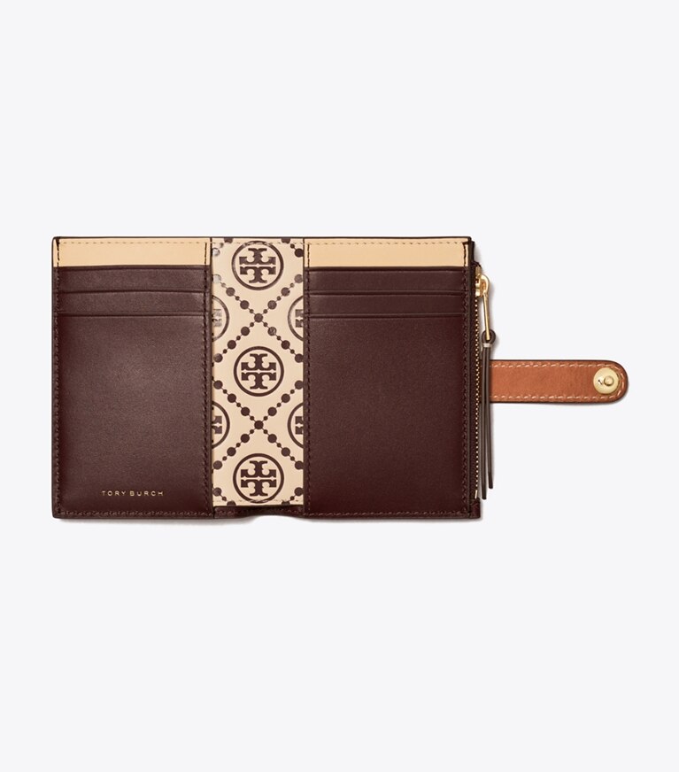 ★Tory Burch★T Monogram Leather Bi-Fold Wallet T Monogram Contrast Embossed Bi-Fold Wallet: Women's
