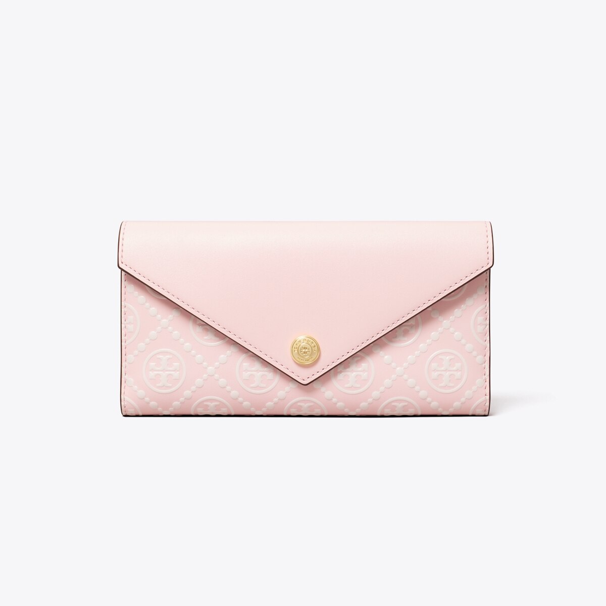 T Monogram Contrast Embossed Envelope Wallet: Women's