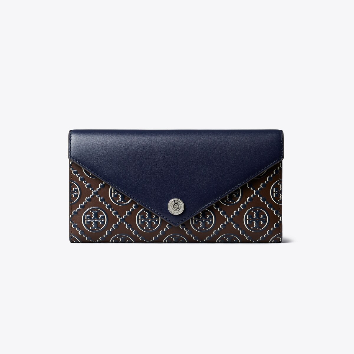 T Monogram Contrast Embossed Envelope Wallet: Women's