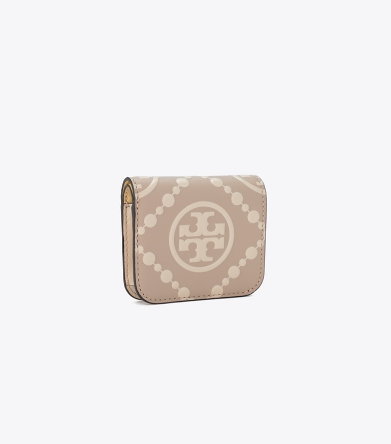 プレゼントTory Burch　Tモノグラム コントラスト エンボス ミニウォレット