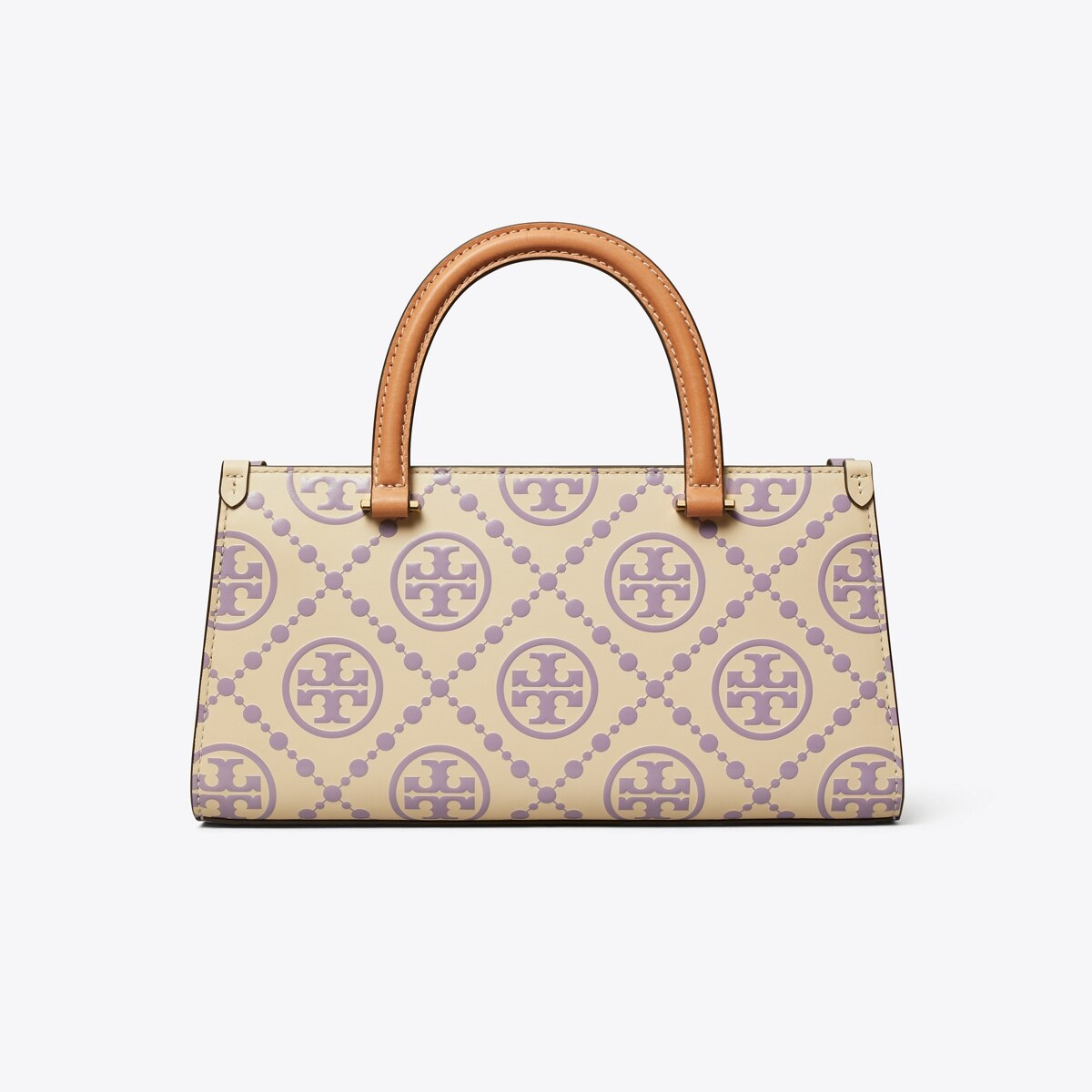 Small T Monogram Contrast Embossed Tote