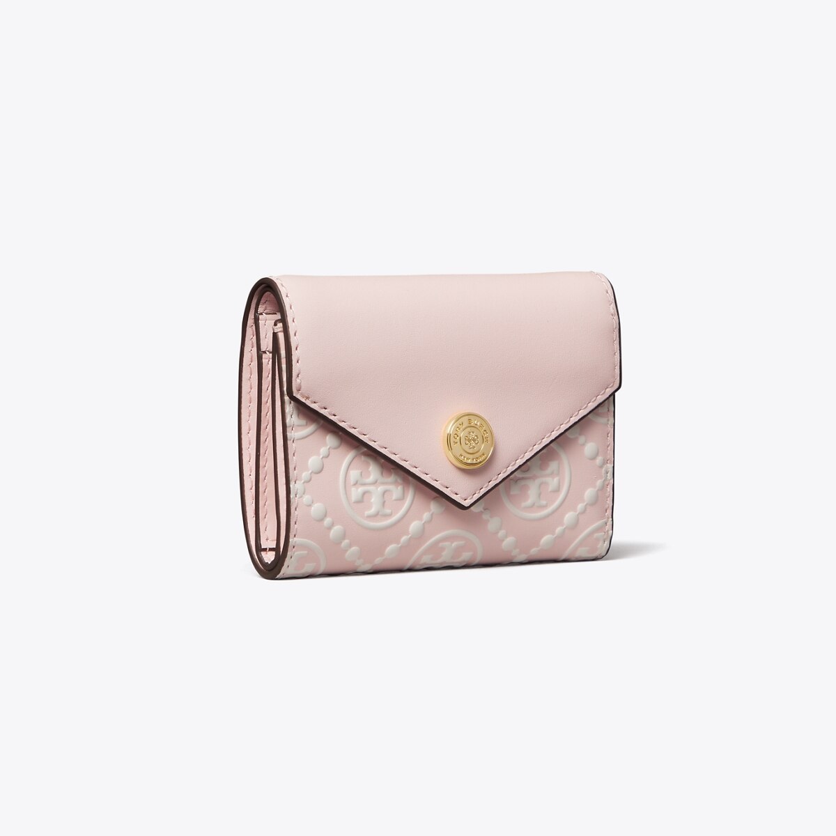 ToryBurch ★ T Monogram Leather Small Envelope Wallet T Monogram Contrast Embossed Envelope Crossbody: Women's