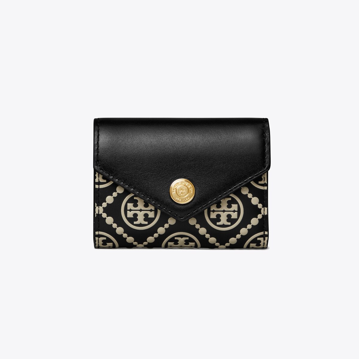 T Monogram Contrast Embossed Small Envelope Wallet: Women's