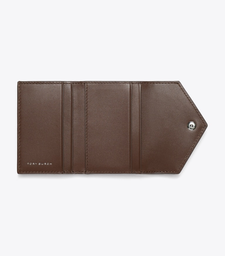 Tory Burch designer wallets T Monogram Contrast Embossed Small Envelope Wallet in Tory Navy / John Coco angle