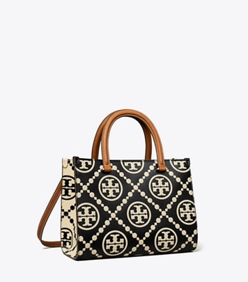 T Monogram Top-Handle Embossed Tote