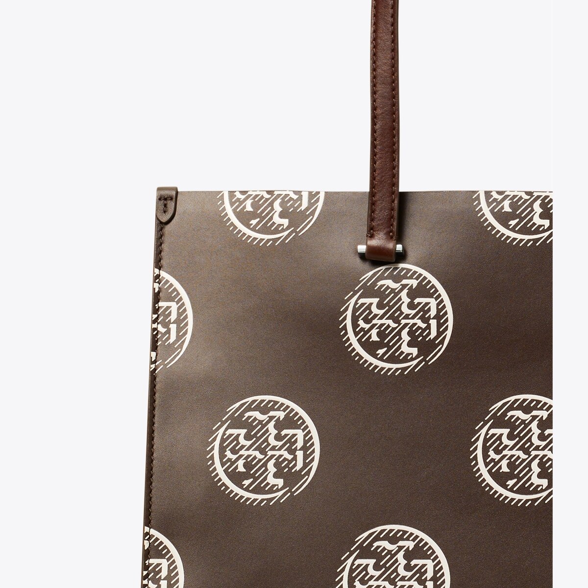 T Monogram Contrast Embossed Tote: Women's Designer Tote Bags