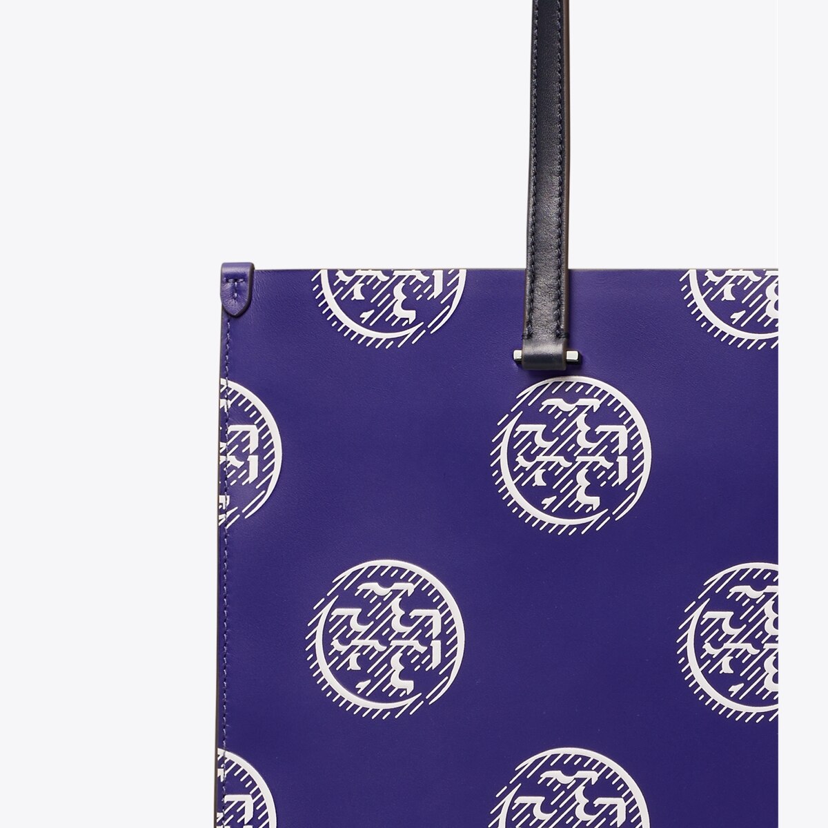 T Monogram Contrast Embossed Tote: Women's Designer Tote