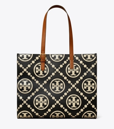 Leather tote Tory Burch Black in Leather - 25743832