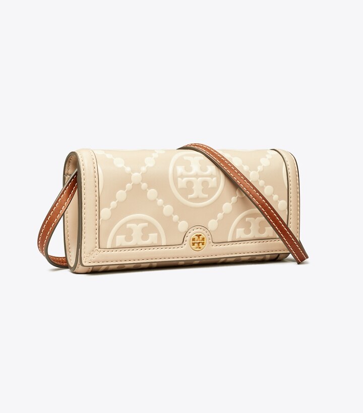 T Monogram Contrast Embossed Wallet Crossbody: Women's Handbags | Mini ...