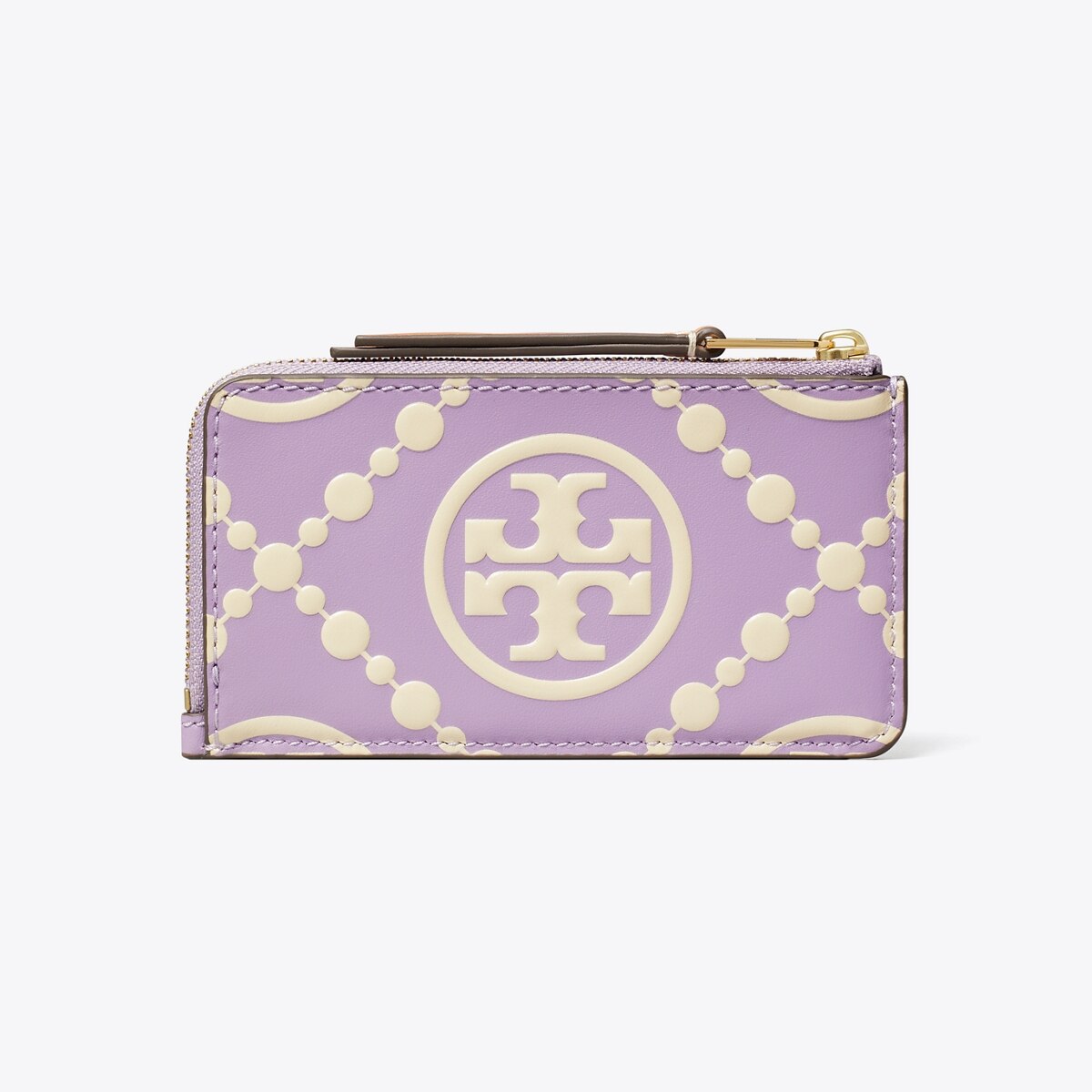 NWT Tory Burch outlet Monogram R Card Case Imperial Garnet Card Wallet Keychain…