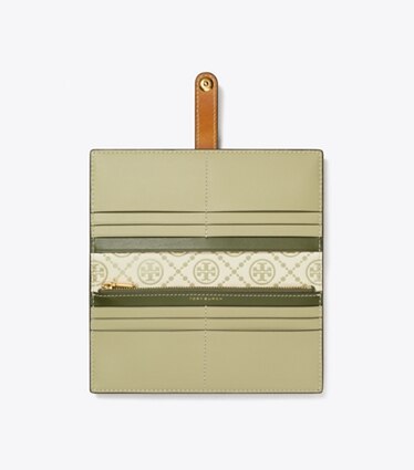 人気商品の中古品・新品・未使用品 エンボス コントラスト Tモノグラム ジップ ウォレット スリム 小物