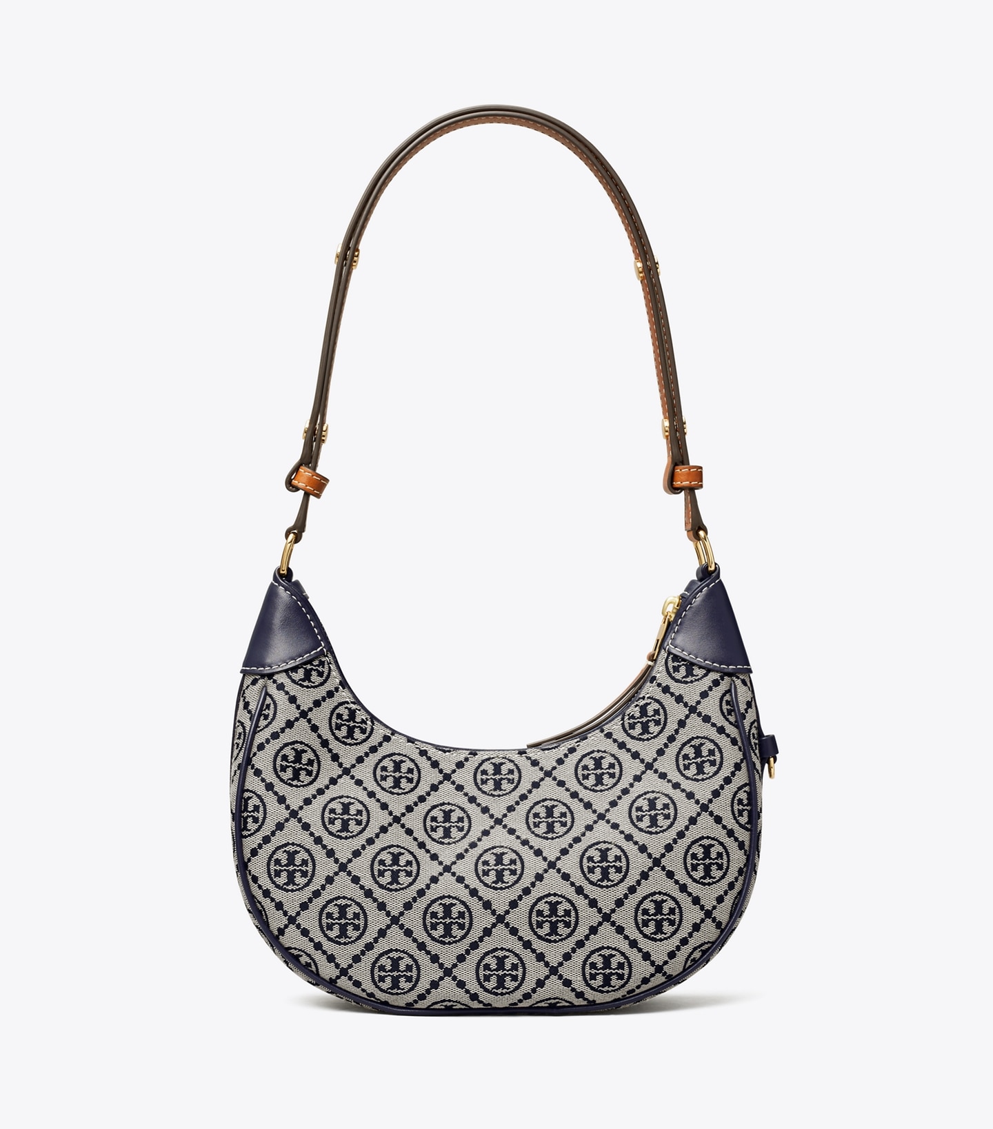 T Monogram Crescent Bag