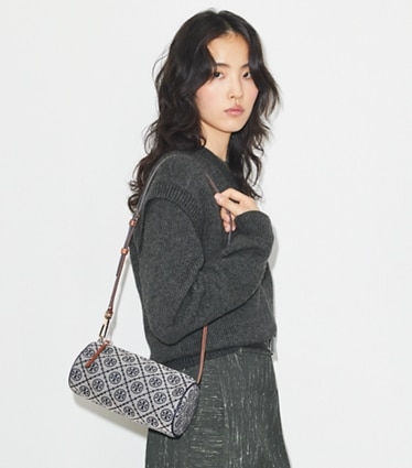 希少 新品 トリーバーチ Tモノグラム ベルバッグ ジャガード ネイビー 総柄 TORY BURCH 並行輸入 トリーバーチ ショルダーバッグ Tモノグラム
