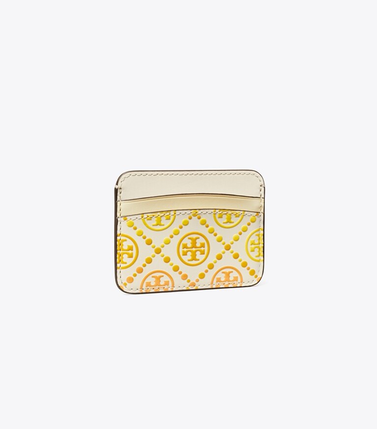 Tory Burch designer card cases T Monogram Degradé Card Case in NEW IVORY MULTI angle