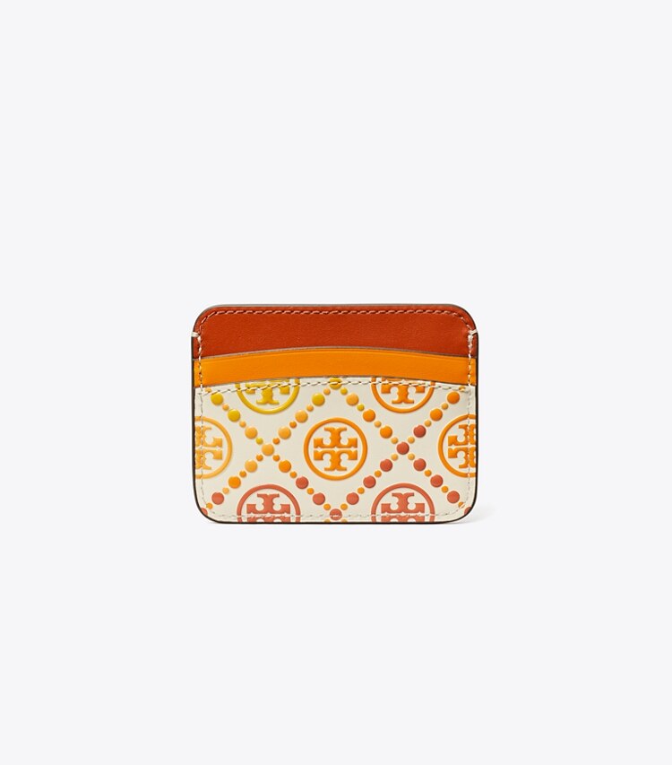Tory Burch designer card cases T Monogram Degradé Card Case in NEW IVORY MULTI back
