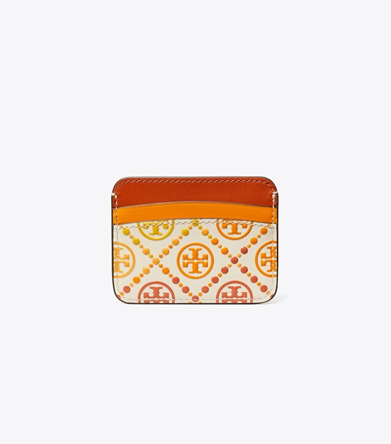 Tory Burch designer card cases T Monogram Degradé Card Case in NEW IVORY MULTI angle