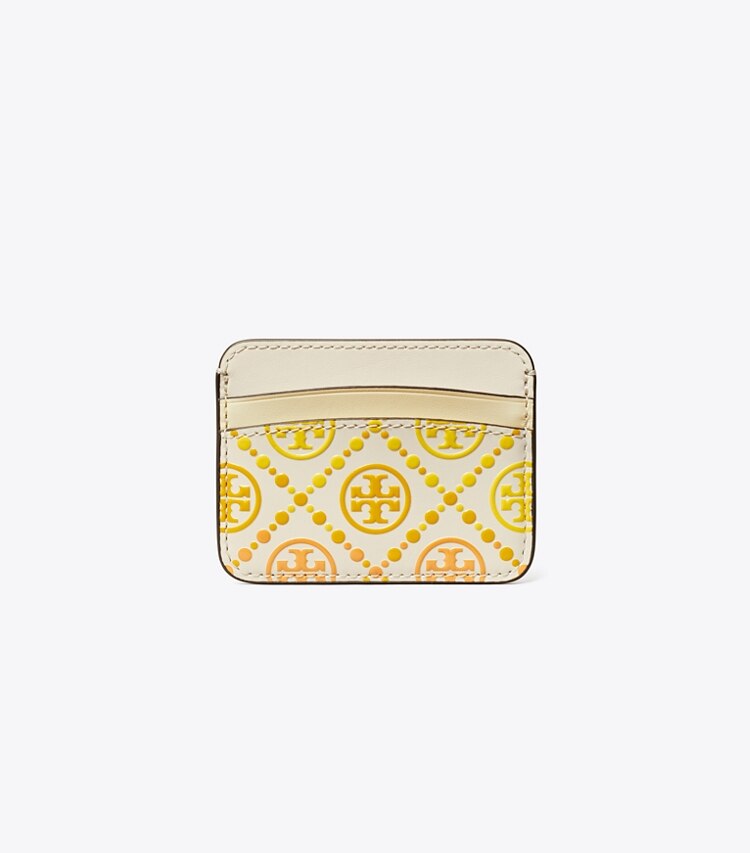 Tory Burch designer card cases T Monogram Degradé Card Case in NEW IVORY MULTI front