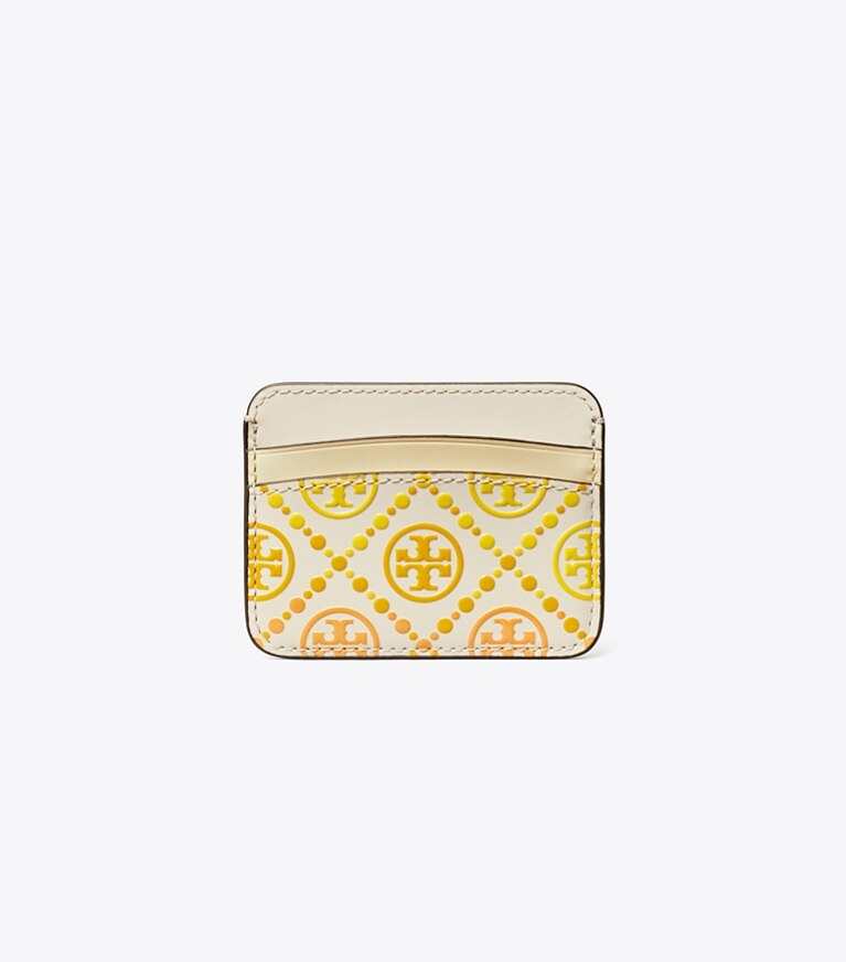Tory Burch designer card cases T Monogram Degradé Card Case in NEW IVORY MULTI angle