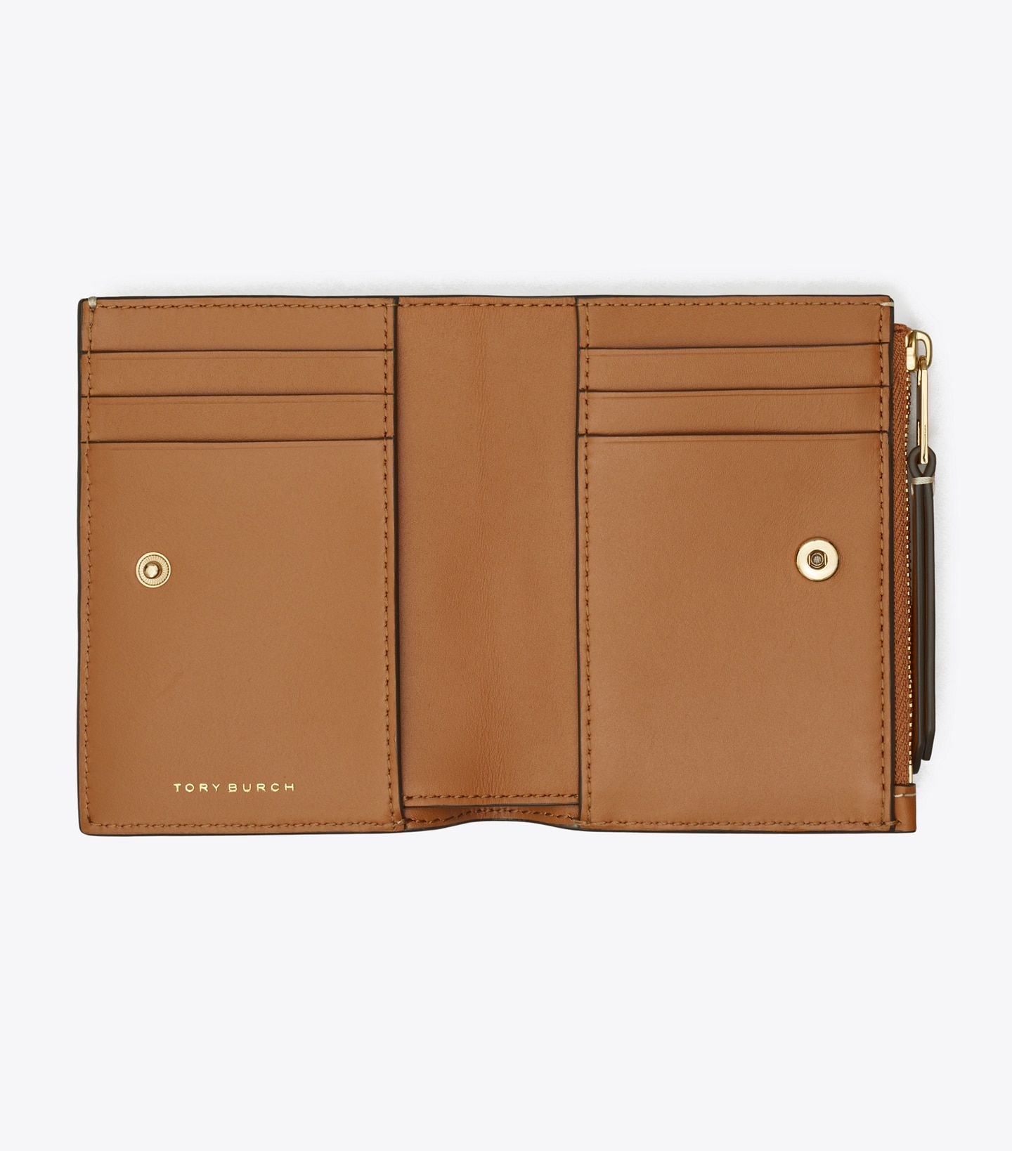 T Monogram Denim Bi-Fold Wallet