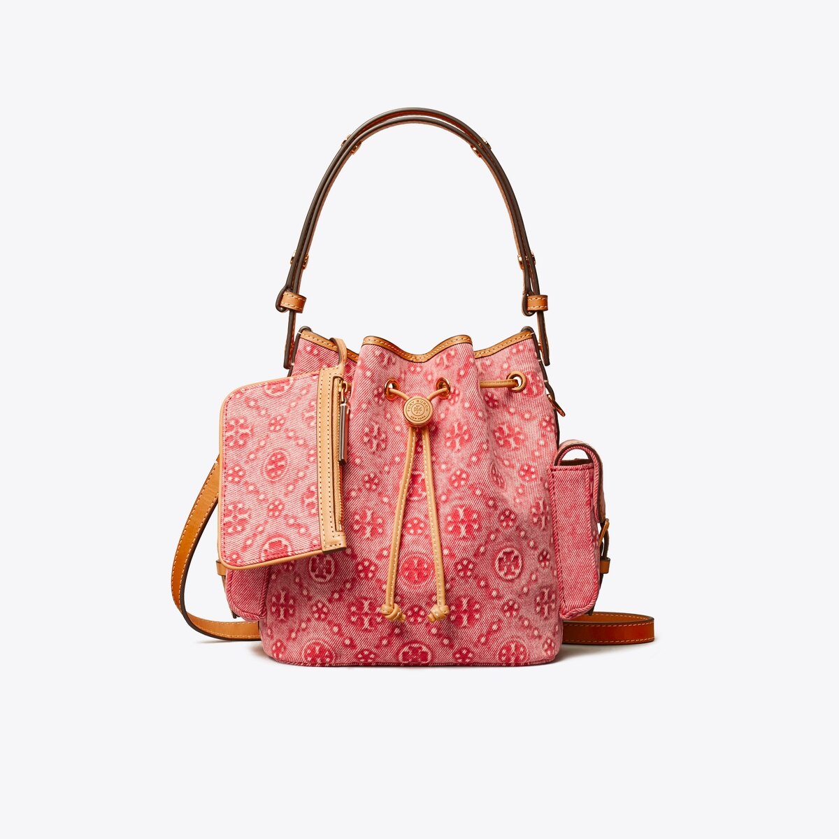 ucahn  トリーバーチ t-monogram-denim-bucket-bag-