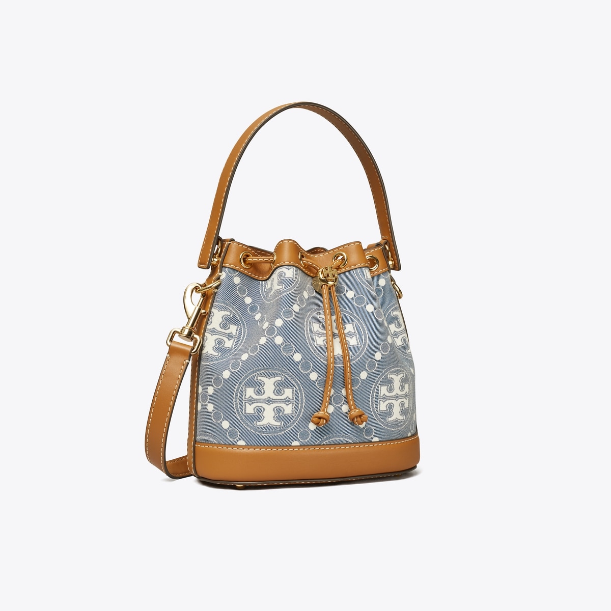 Tモノグラム デニム バケットバッグ: ウィメンズ バッグ | Tory Burch JP