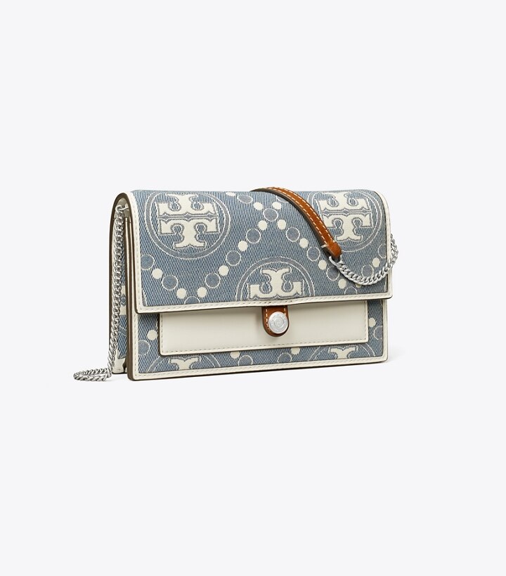 新品】トリーバーチ TORY BURCH Tモノグラム チェーンウォレット-