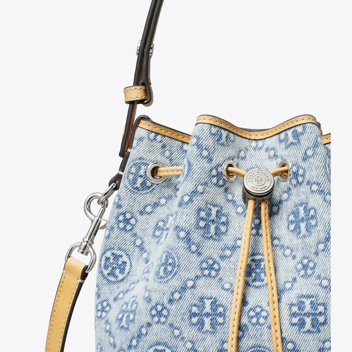 T Monogram Denim Mini Bucket Bag: Women's Handbags