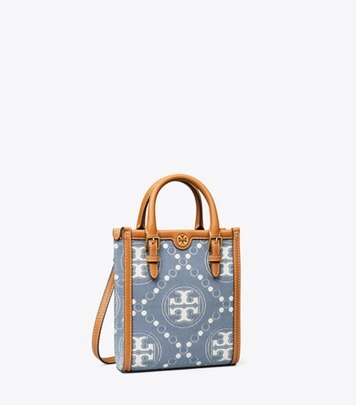 Tモノグラム デニム ミニバレルバッグ: ウィメンズ バッグ | Tory Burch JP