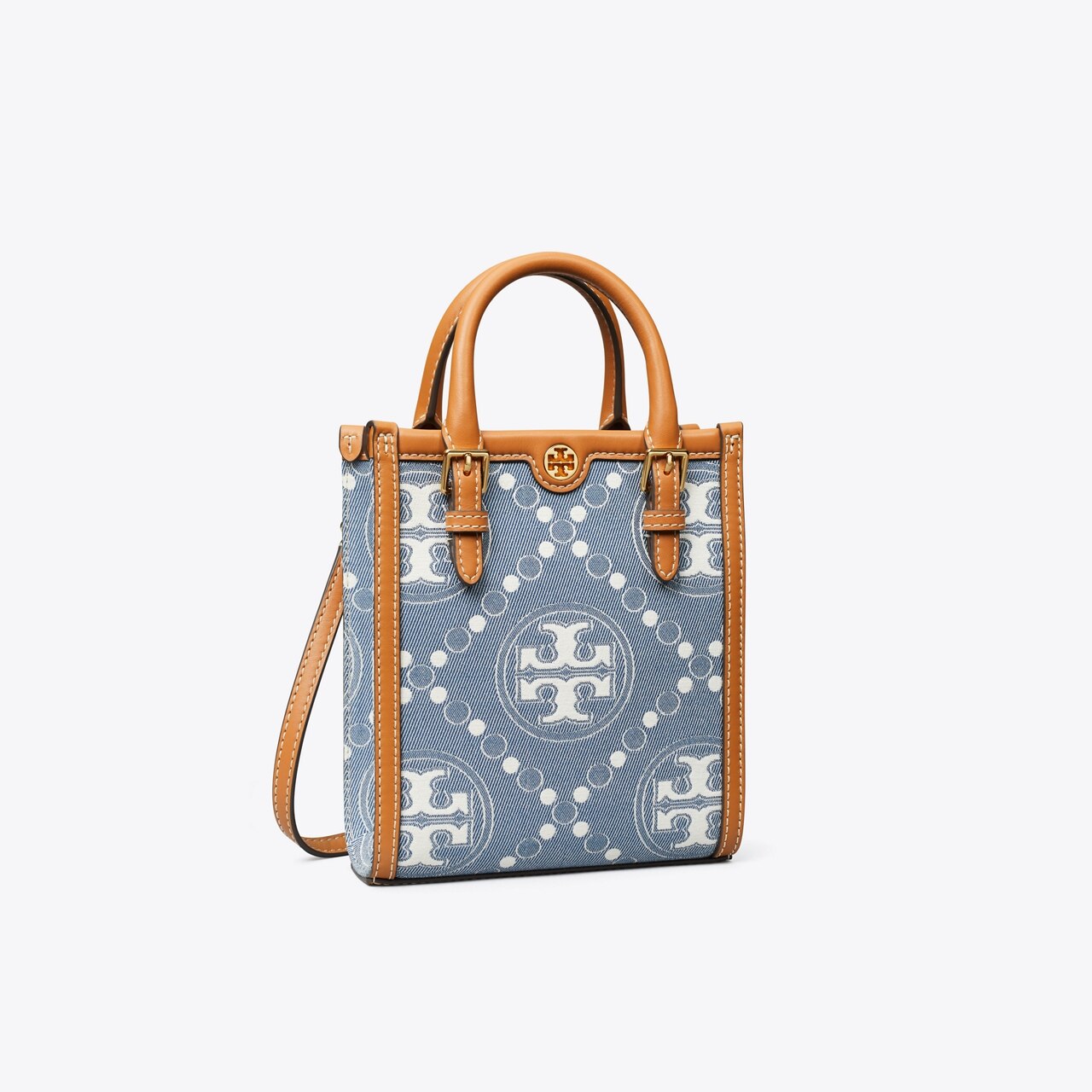 T Monogram Denim Mini Tote