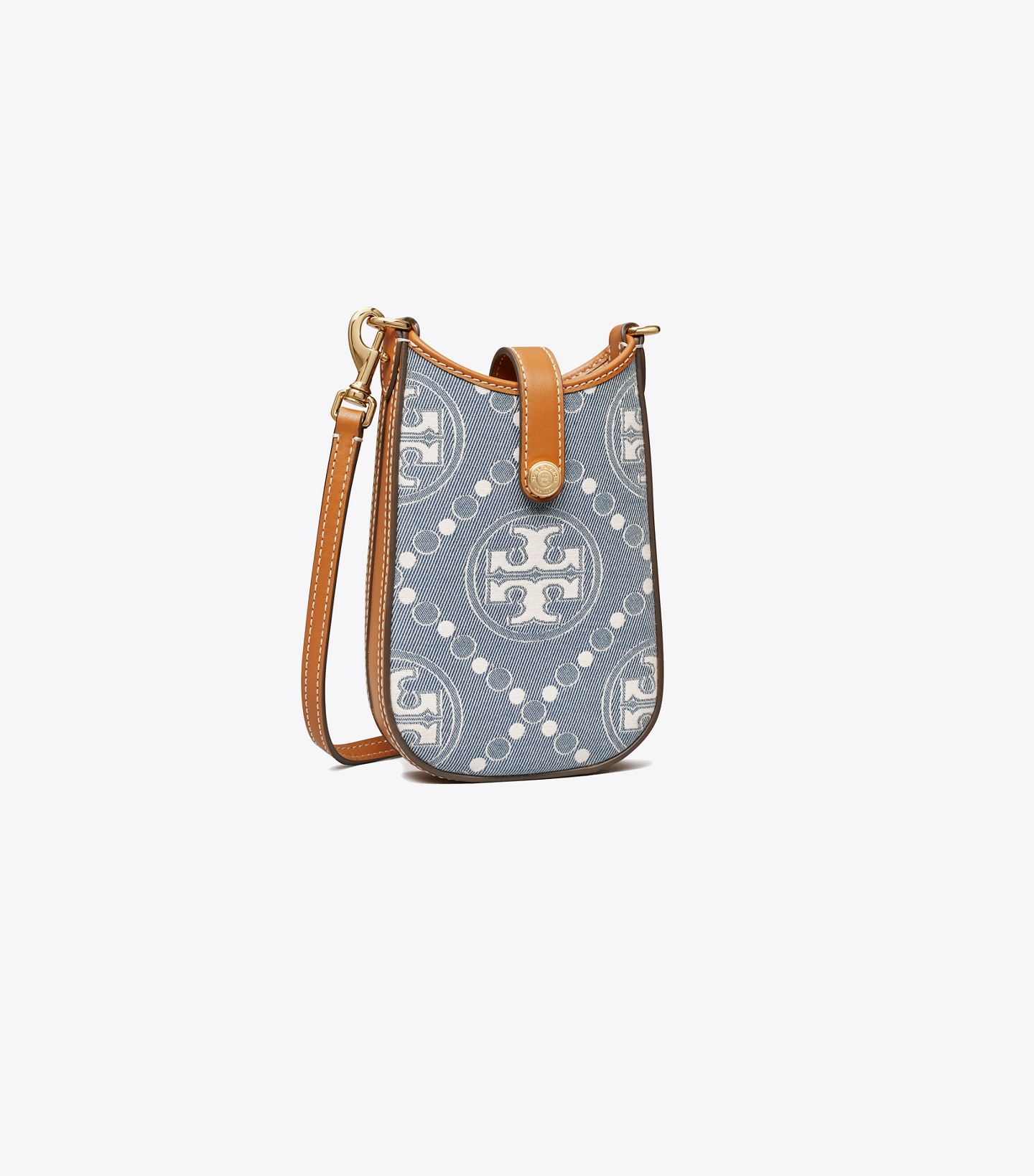 T Monogram Denim Phone Crossbody