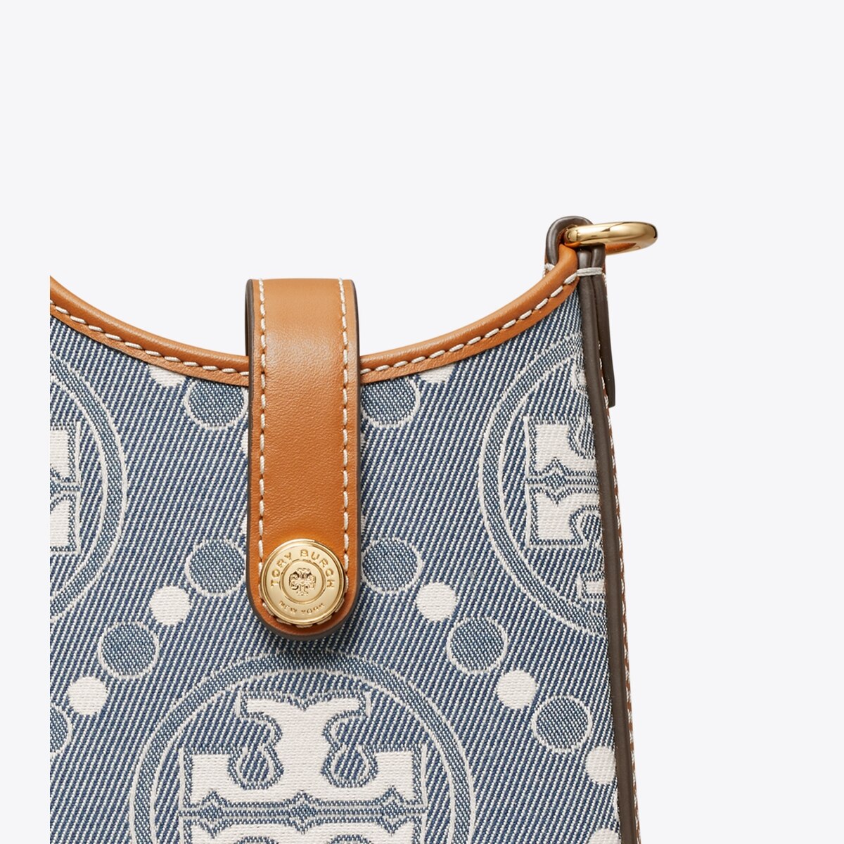 T Monogram Denim Phone Crossbody: Women's Designer Mini Bags