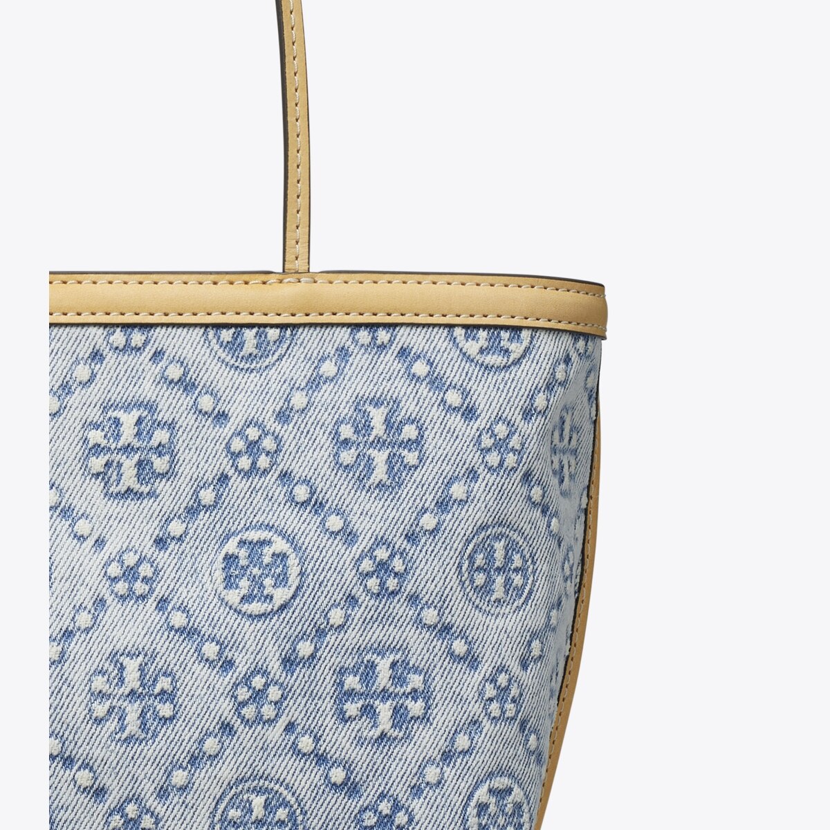 T Monogram Denim Tote: Women's Handbags | Tote Bags | Tory