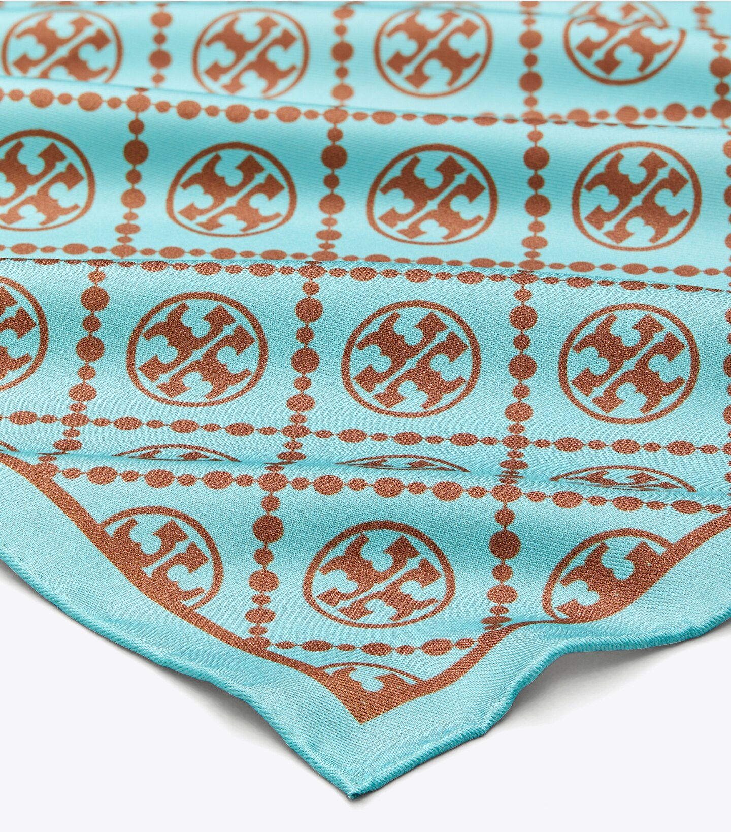 T Monogram Double-Sided Silk Square Scarf 