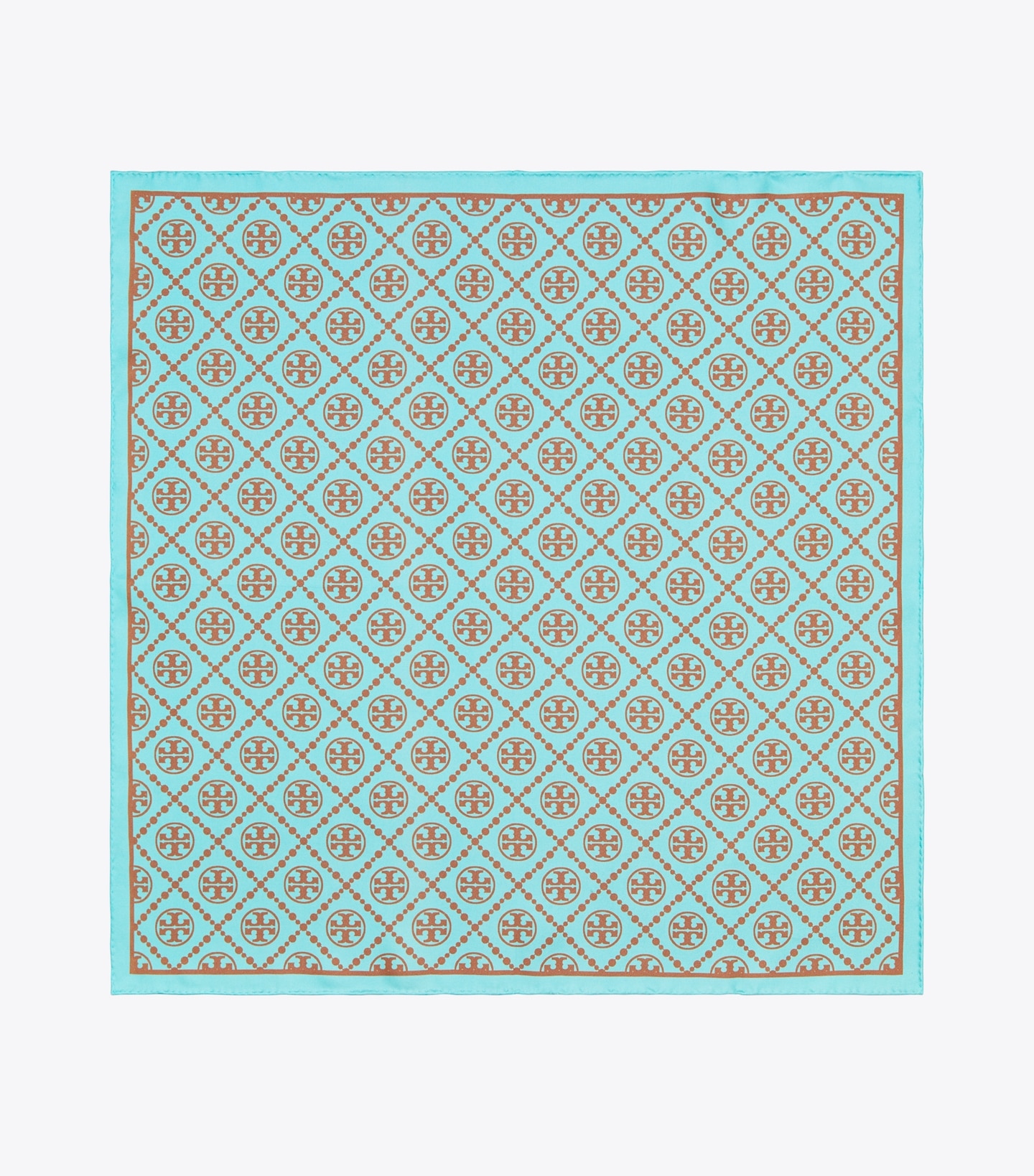 T Monogram Double-Sided Silk Square Scarf 