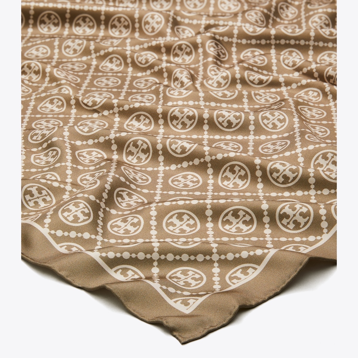 T Monogram Double-Sided Silk Square Scarf: Women's Designer