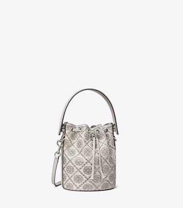 TORY BURCH Tモノグラム エンベリッシュ ミニバケットバッグ Tモノグラム エンベリッシュ ミニバケットバッグ: レディース