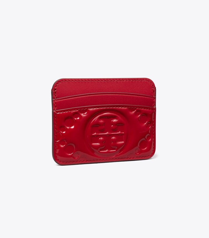 T Monogram Embossed Patent Card Case Women's Wallets & Card Cases