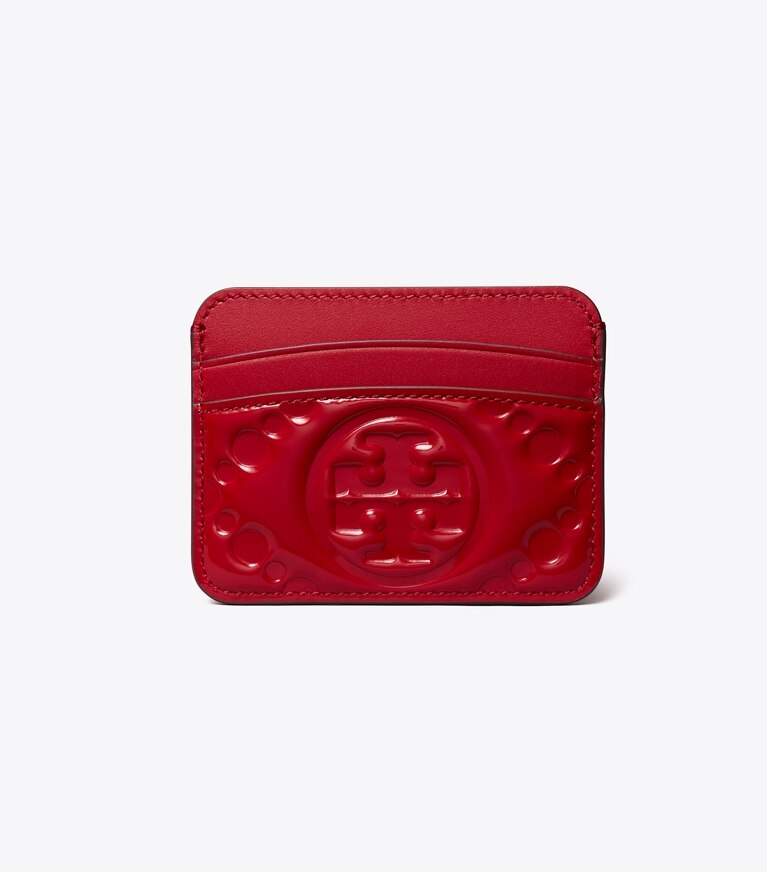 Tory Burch Alexa Red Foldable Mini Leather Wallet outlet