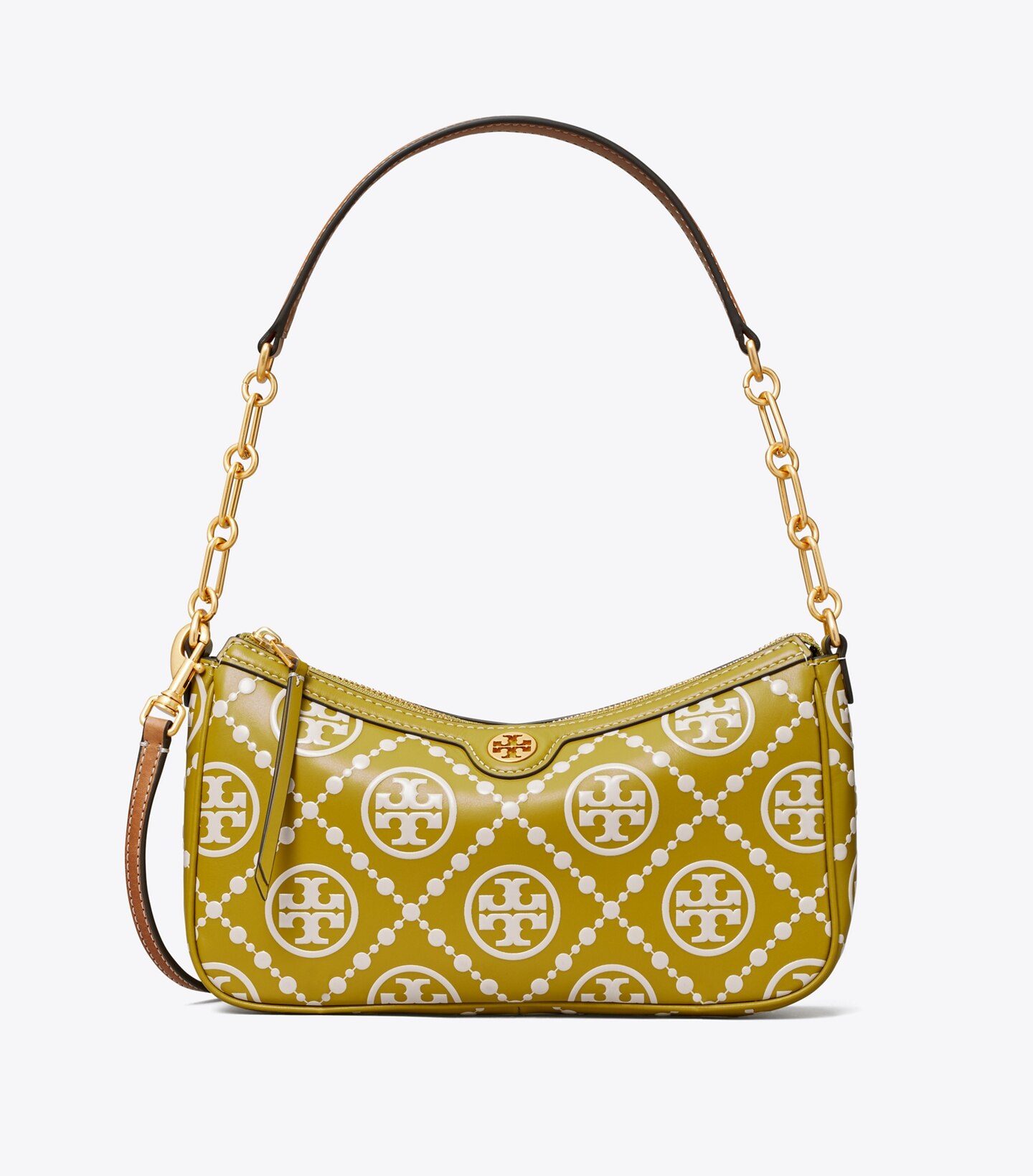 T Monogram Embossed Studio Bag